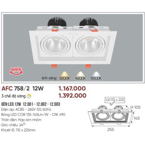 AFC 758/2 LED 12W - 1 màu 5
