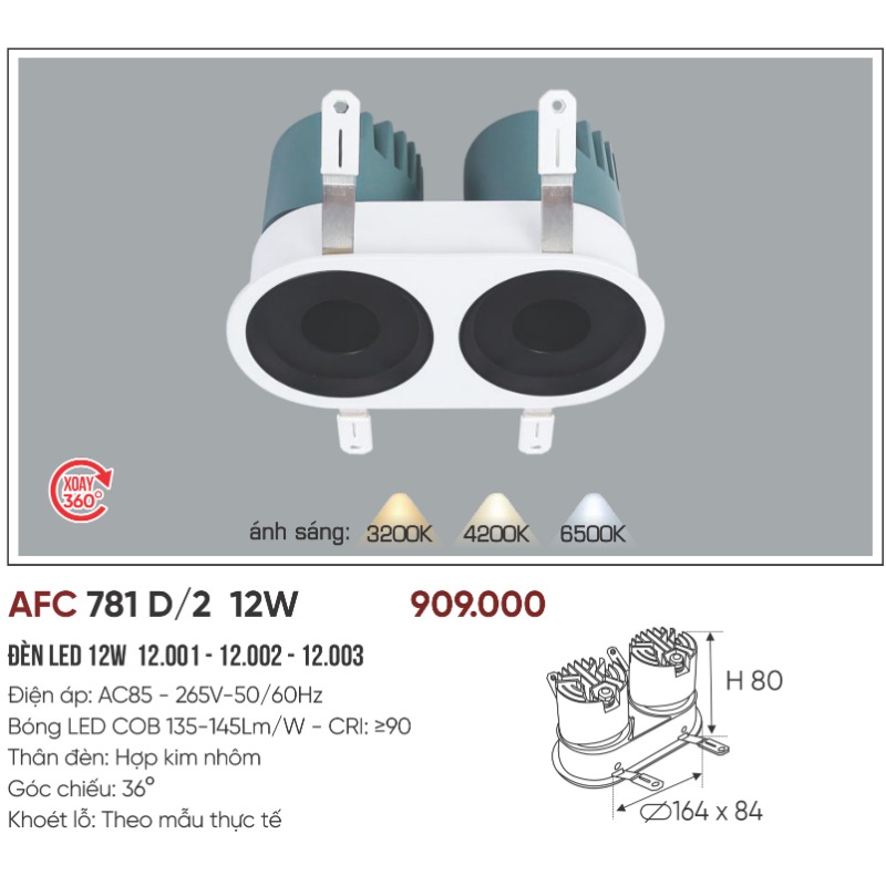 p048-b01-thong-so AFC 781D/2 LED 12W 4