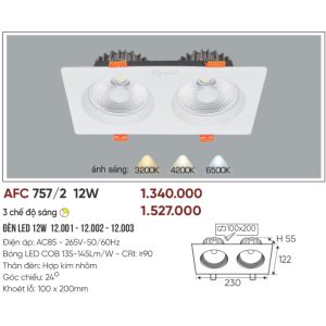 AFC 757/2 LED 12W - 3 màu 5