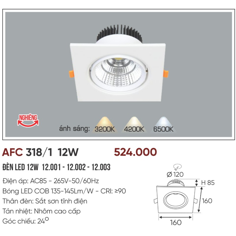 p049-b03-thong-so AFC 318/1 LED 12W 4