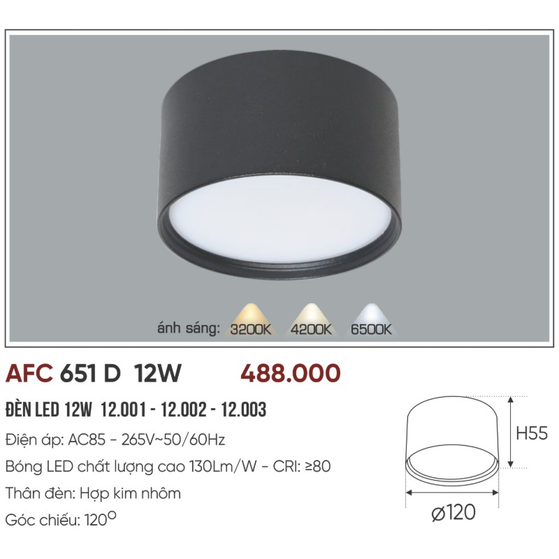 p055-b04-thong-so AFC 651 D LED 12W 4