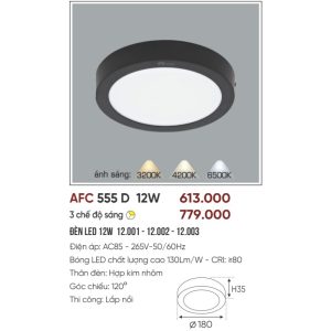 AFC 555 Đen LED 12W 5